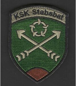 KSK Stabsbat Badge braun mit Klett