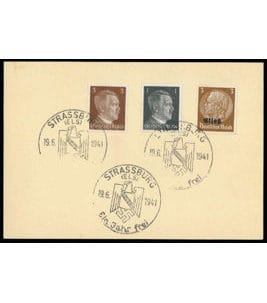 Occupation allemande II. WK Alsace Michel-Nr. 1 et autres