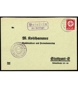 IIIe Reich "BEINSTEIN ÜBER WAIBLINGEN" (pierre d'achoppement au-dessus de WAIBLINGEN)