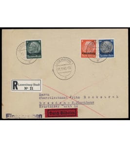 Occupation allemande II. WK Luxembourg Particularités Michel 4 + 5 + 15