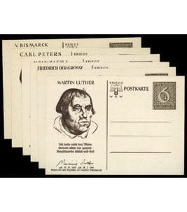 German Empire postal stationary Michel P 285/01-06