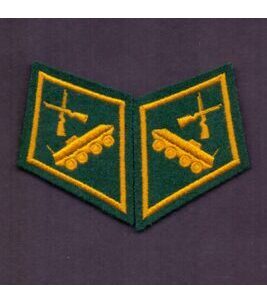 Paire de plaques de col Armée suisse Fusiliers Radpanzer